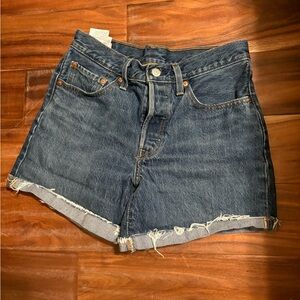 Levi’s 501 High Rise Cutoff Denim Shorts Blue Women’s W26 (0880)‎
